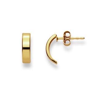 MUAU Schmuck  Clous d'oreilles or jaune 750, 11mm 