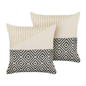 Lot de 2 coussins en Coton Boho CALANTHE