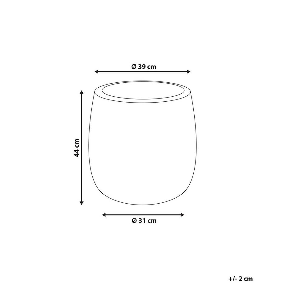 Beliani Vaso per piante en Fibra d'argilla Moderno LIVADIA  