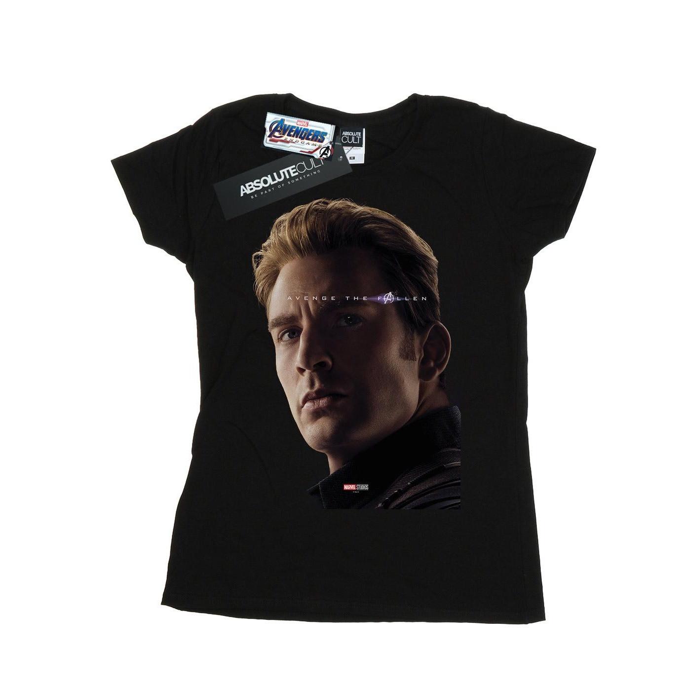 Image of Avengers Endgame Avenge The Fallen Captain America Tshirt Damen Schwarz XXL