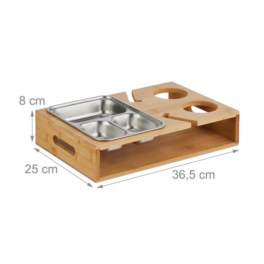 B2X Couchtisch mit Tablett aus Edelstahl  