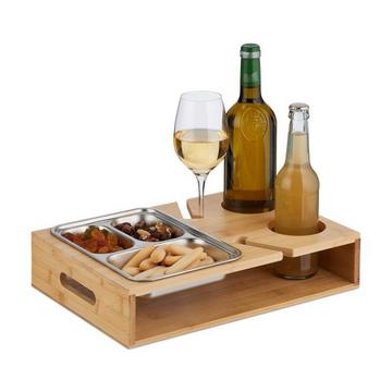 Couchtisch mit Tablett aus Edelstahl