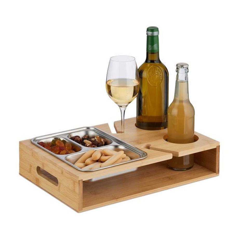 Couchtisch mit Tablett aus Edelstahl