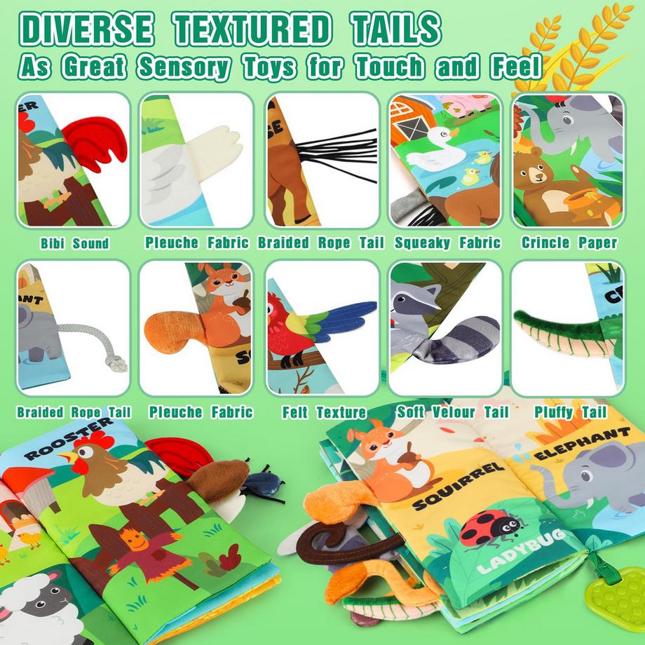 Activity-board  Babybuch Knisterbuch Stoffbuch Fühlbuch Baby 