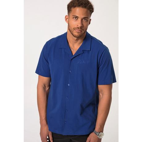 Sthuge  Chemise en jersey. Manches courtes et col cubain, Coupe Boxy Fit, jusqu'au 8XL. 