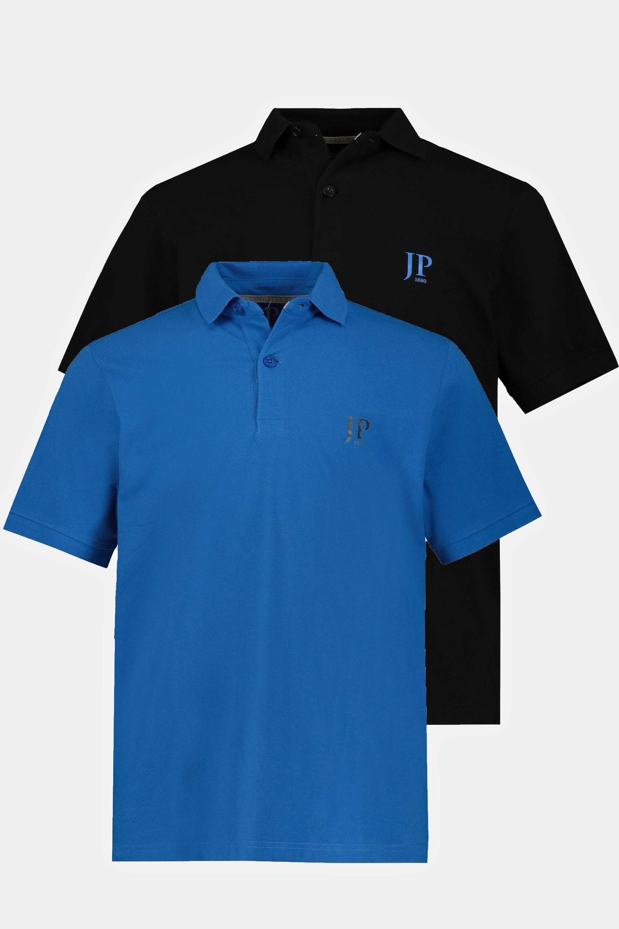 JP1880  Poloshirts, Basic, 2er-Pack, Piqué, gekämmte Baumwolle 