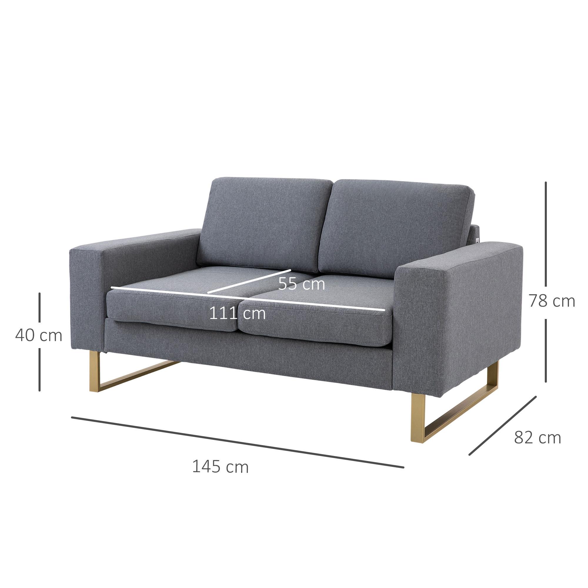 HOMCOM Sofa 2-Sitzer  