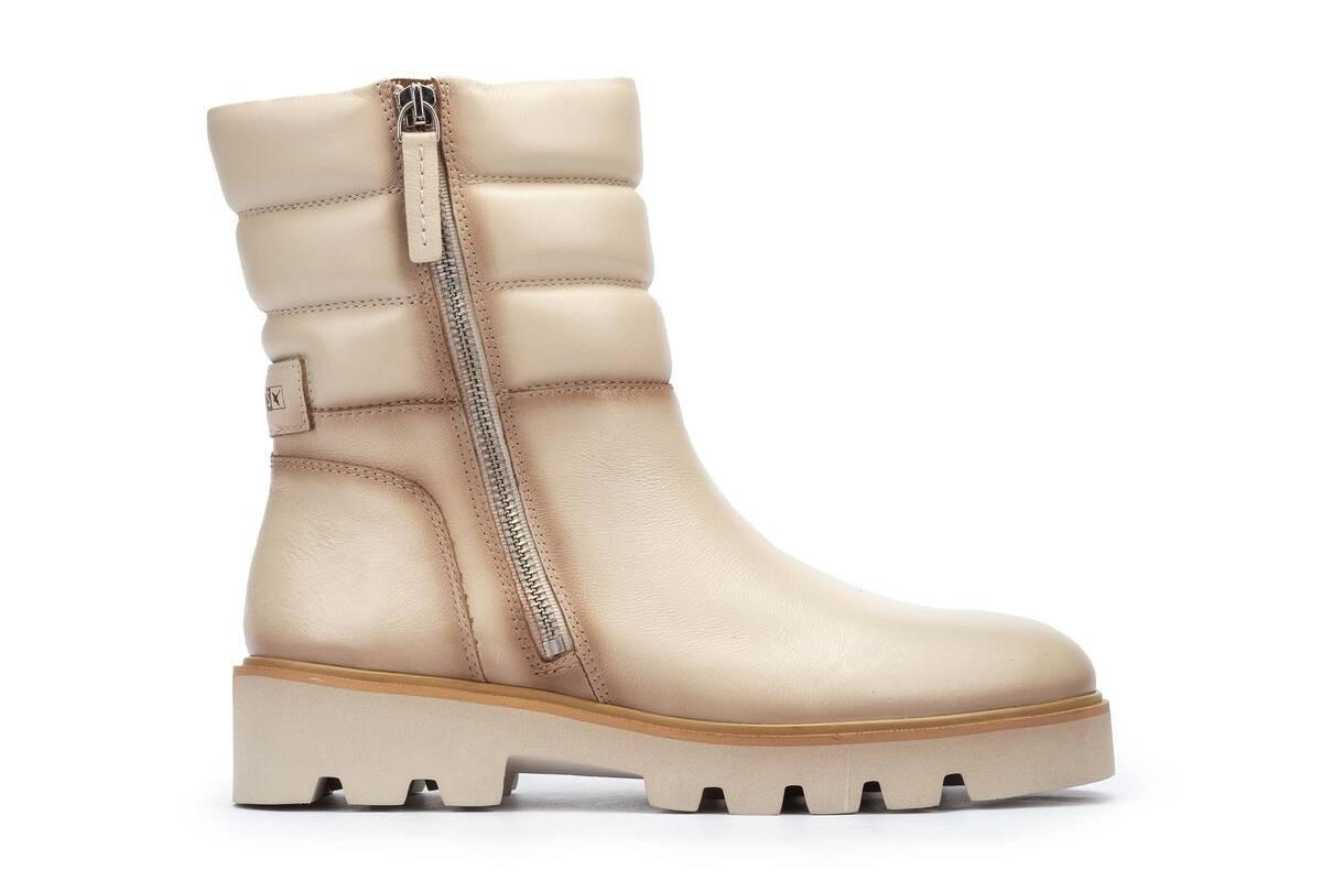 Image of Salamanca - Leder Stiefelette Unisex Offwhite 35