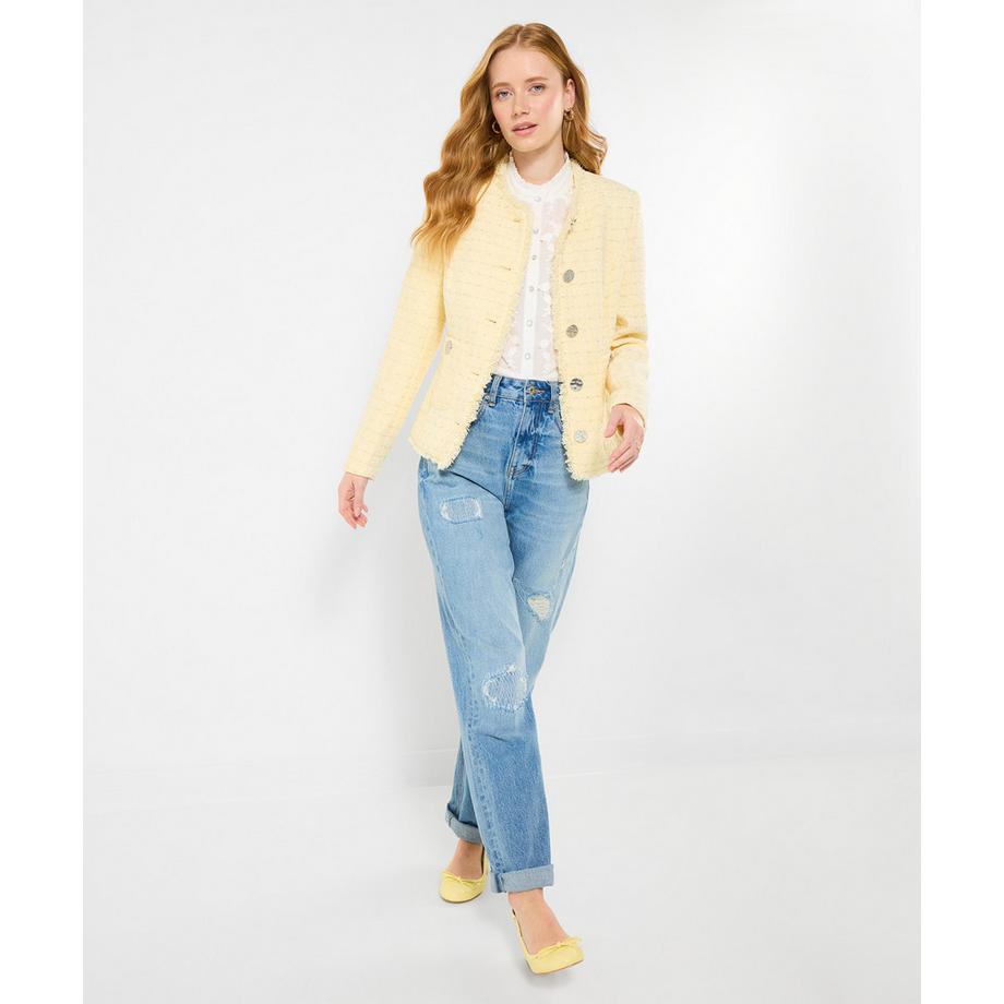 Joe Browns Veste Bouclé Doublée Bords Frangés  