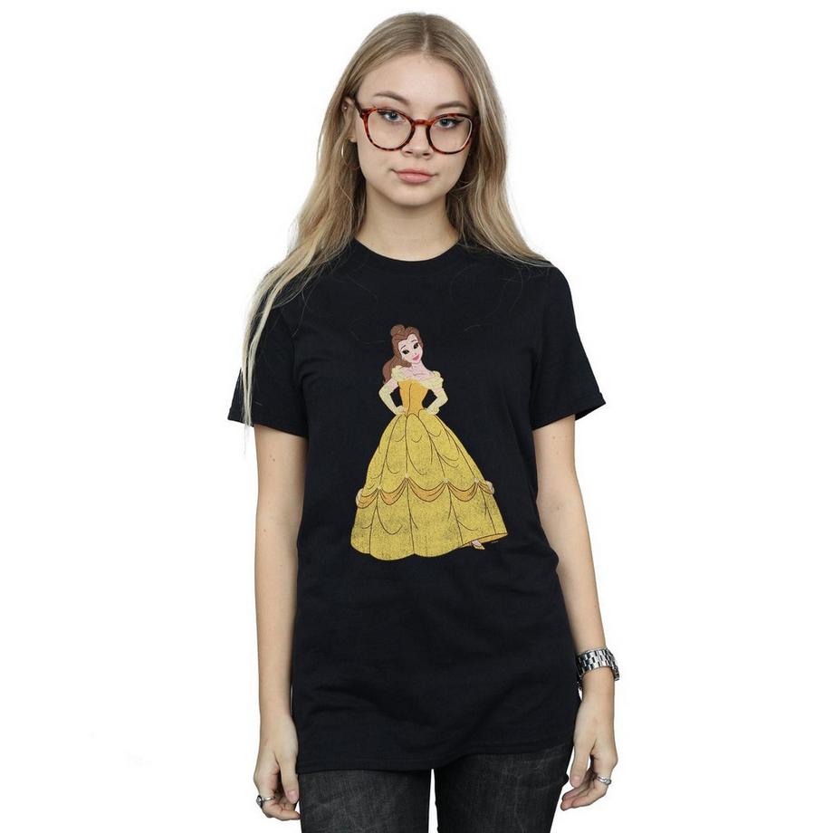 Beauty And The Beast Belle T-Shirt Stampata Vestibilità Larga  