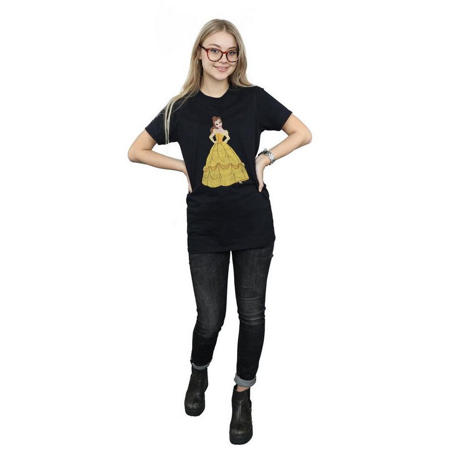 Beauty And The Beast Belle T-Shirt Stampata Vestibilità Larga  
