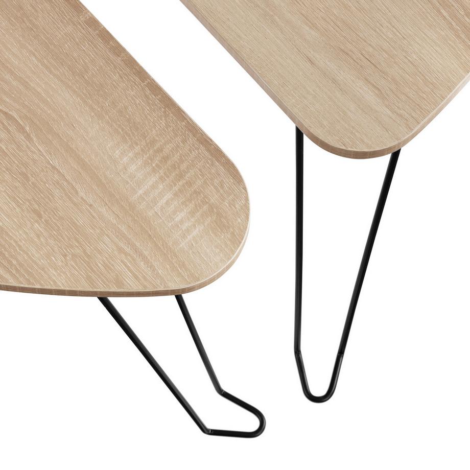 Tectake Set di 2 tavolini Richmond Stile industriale  