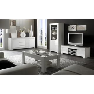 Vente-unique Credenza con 2 ante e 3 cassetti Bianco laccato CETARA  