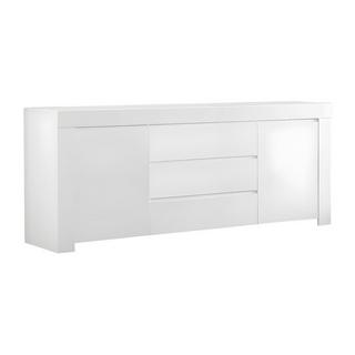 Vente-unique Credenza con 2 ante e 3 cassetti Bianco laccato CETARA  