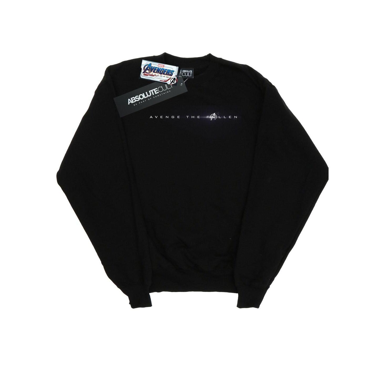 Image of Avengers Endgame Avenge The Fallen Text Sweatshirt Damen Schwarz XXL