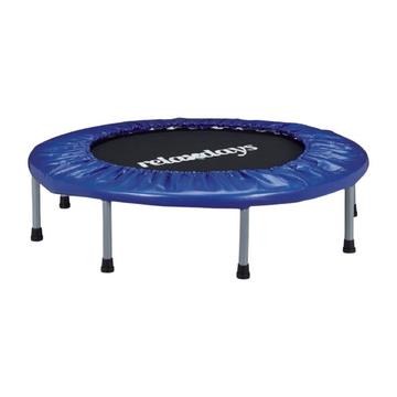 Trampolino fitness pieghevole, blu-nero, trampolino elastico per esercizi al coperto