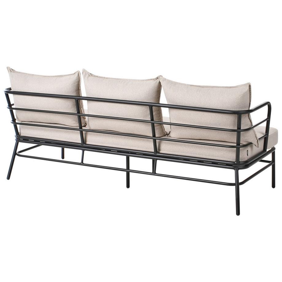 Beliani Canapé 3 places avec fauteuils en Aluminium Scandinave PONZONE  