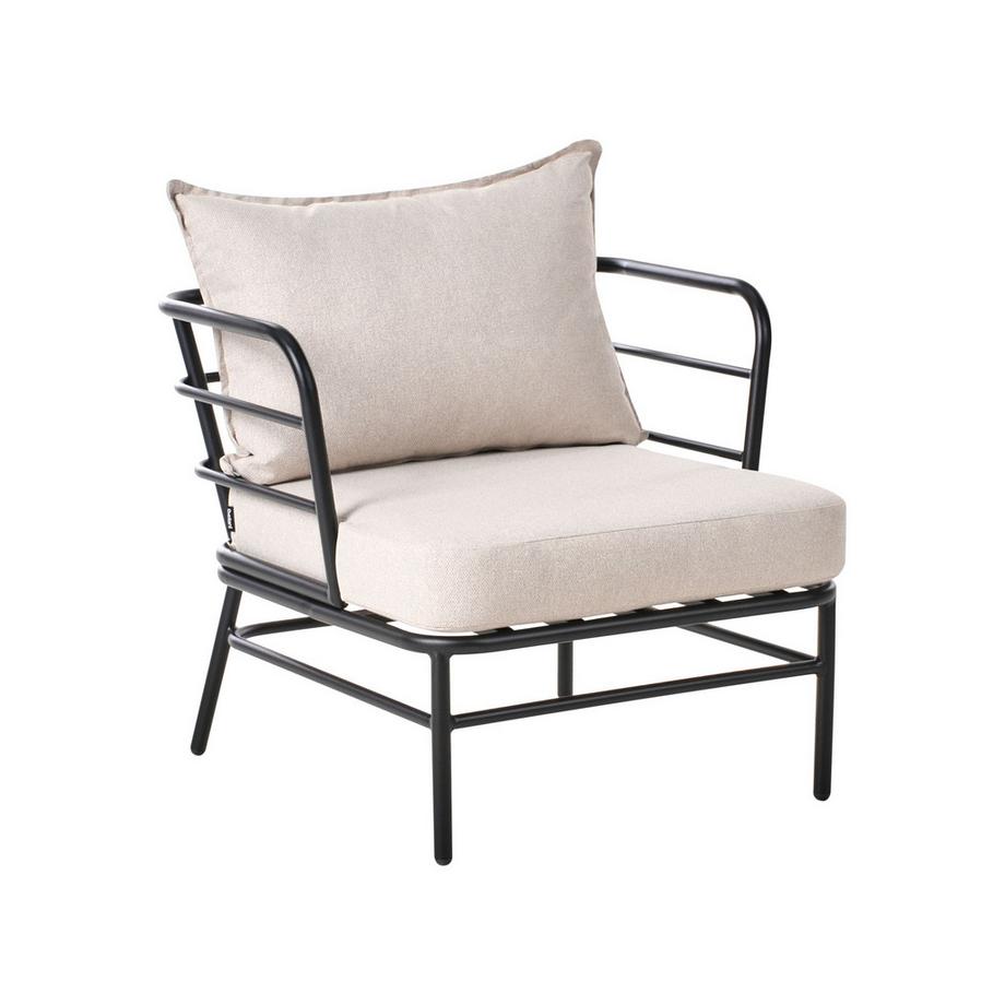 Beliani Canapé 3 places avec fauteuils en Aluminium Scandinave PONZONE  