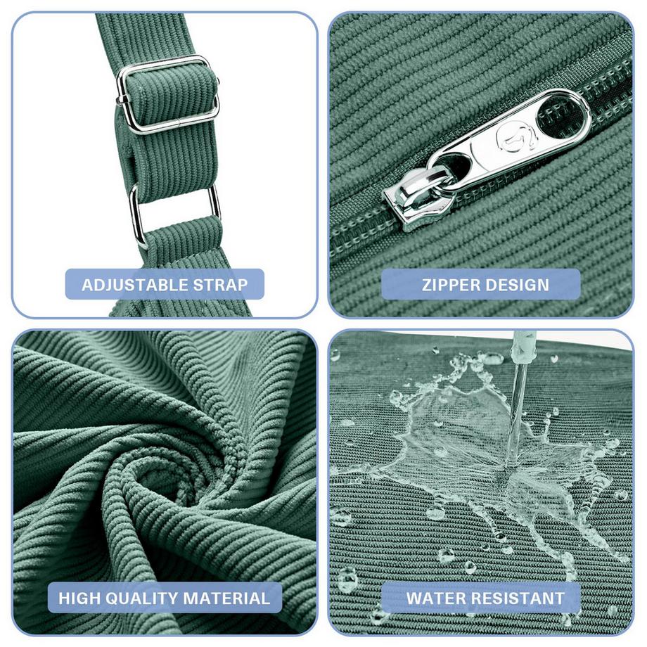 Only-bags.store Kordtasche Umhängetasche mit Reissverschluss Wasserdichter Shopper  