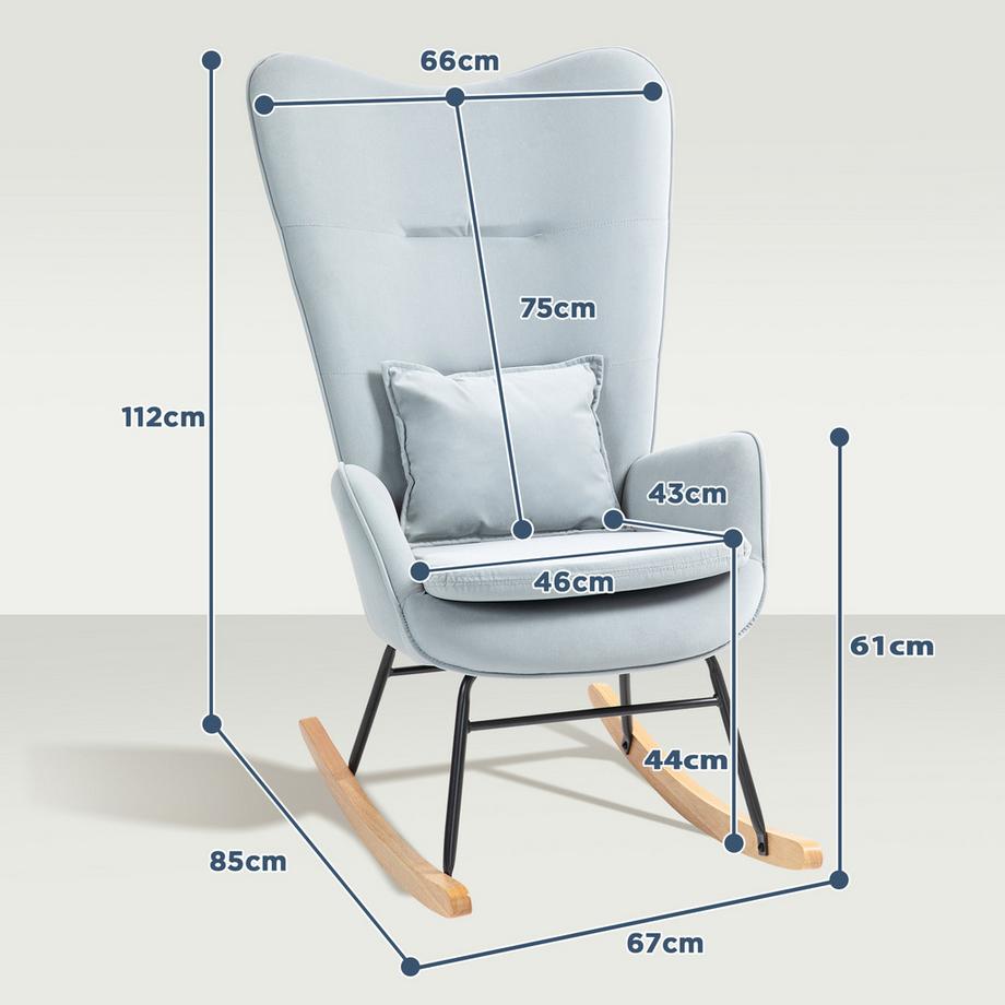 HOMCOM Fauteuil à bascule  