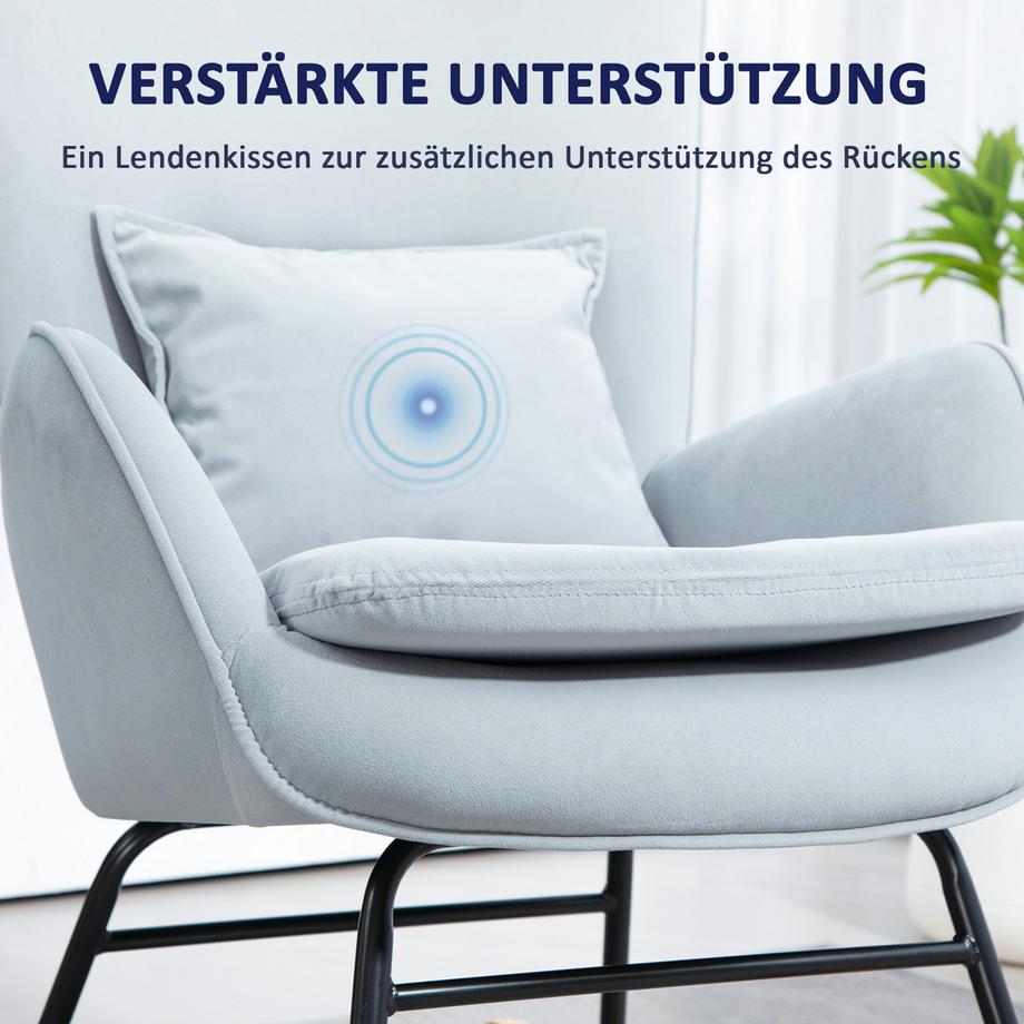 HOMCOM Fauteuil à bascule  