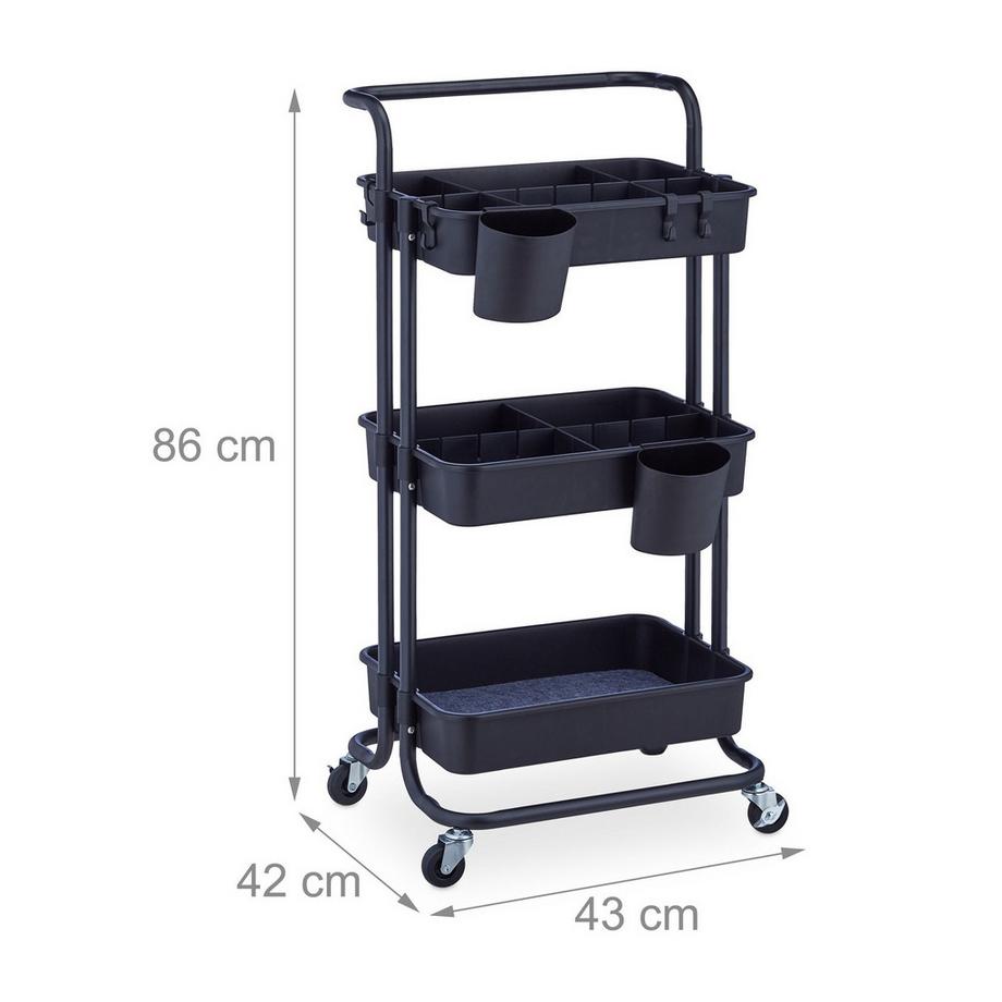 B2X Carrello con 3 ripiani  