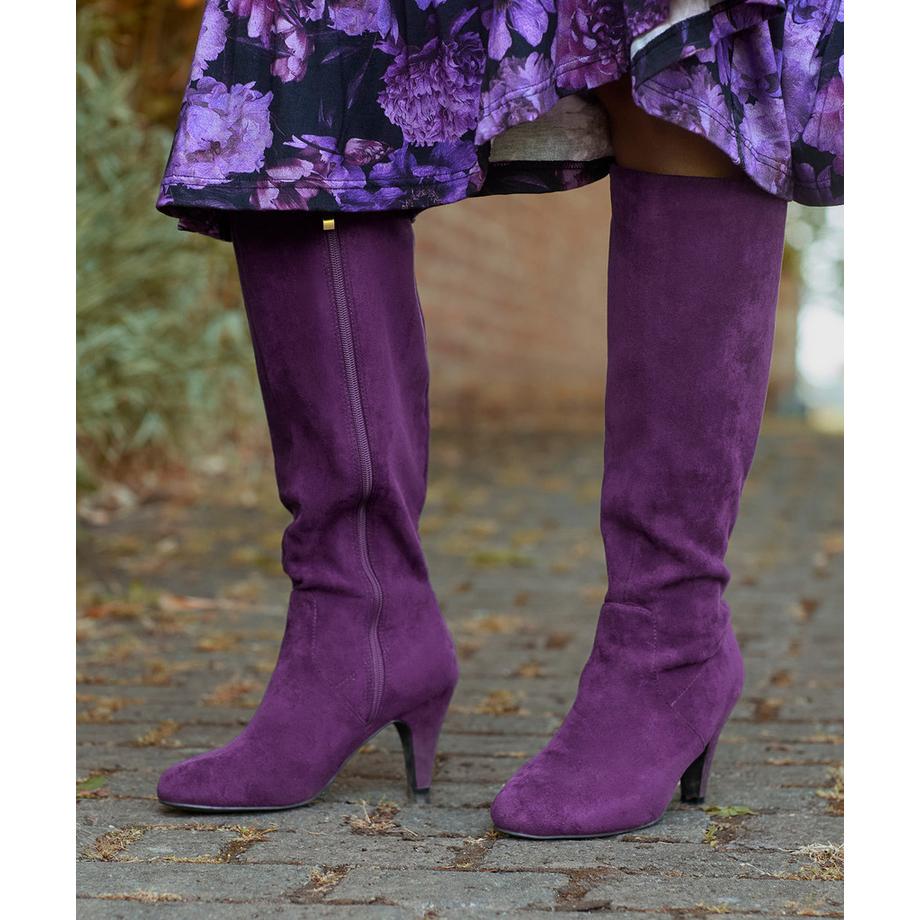 Joe Browns  Bottes hautes violet foncé avec détails froncés 