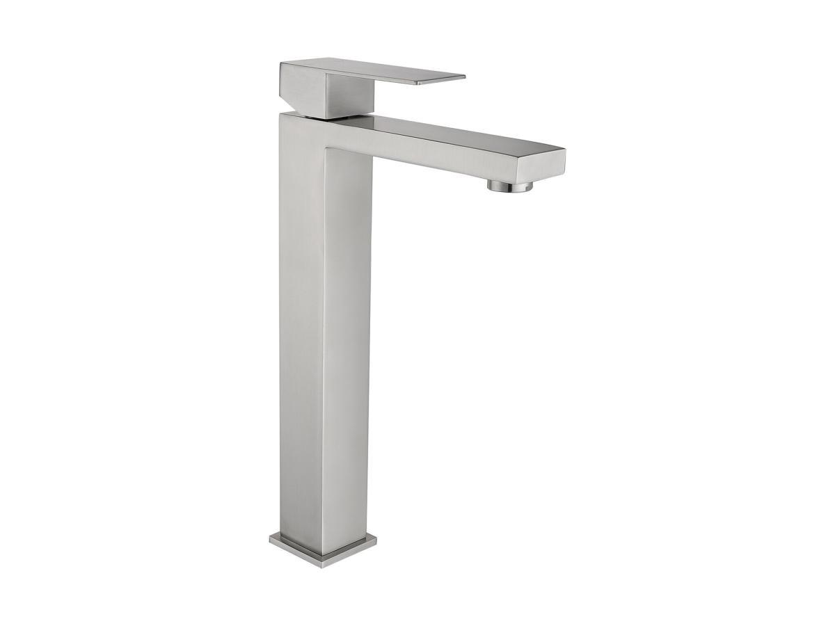 SHOWER DESIGN Robinet mitigeur mécanique carré en inox - Coloris nickel brossé - H31 cm - CANILAS  