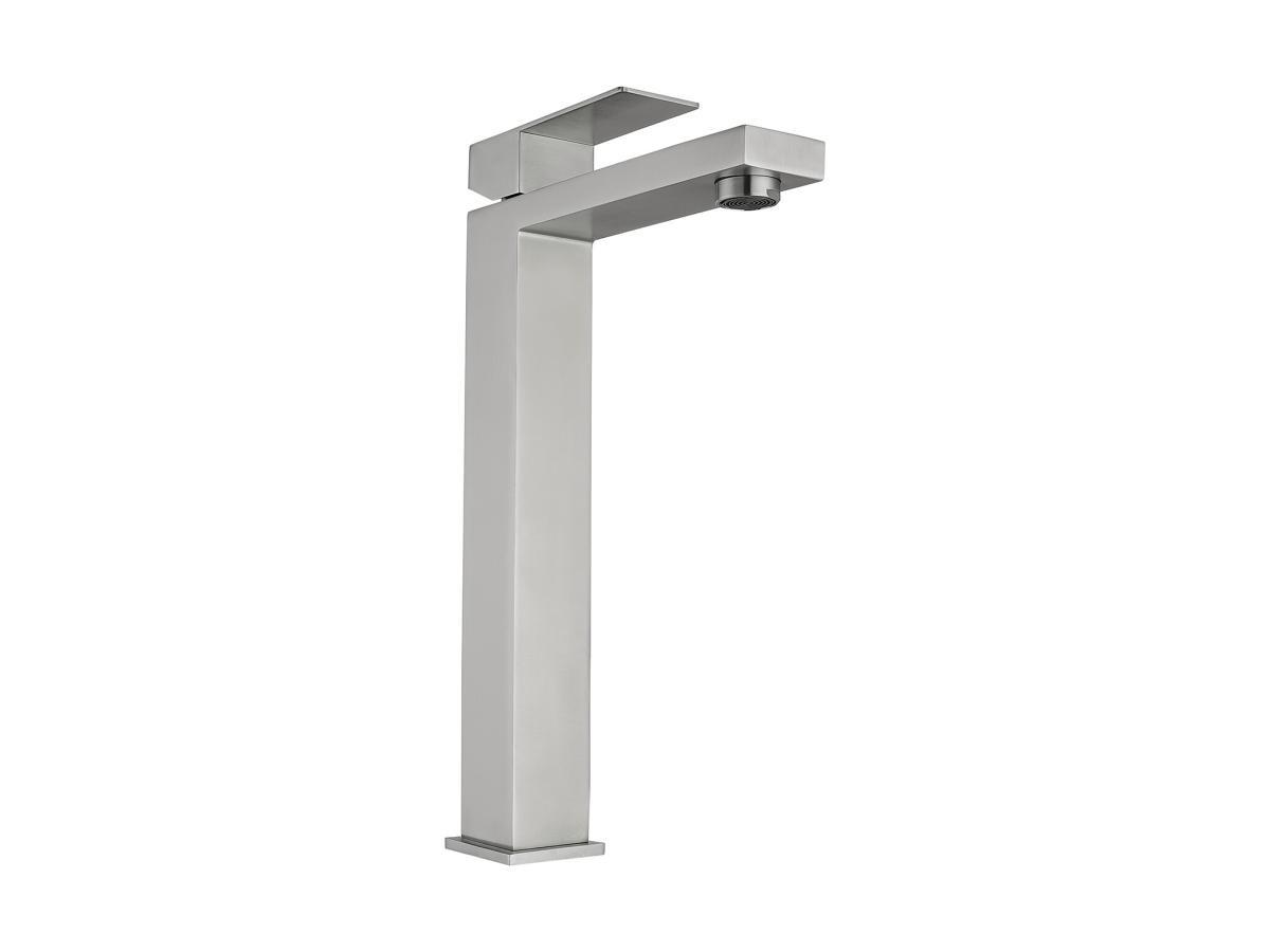 SHOWER DESIGN Robinet mitigeur mécanique carré en inox - Coloris nickel brossé - H31 cm - CANILAS  