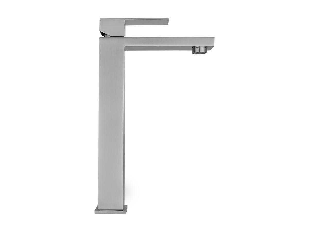 SHOWER DESIGN Robinet mitigeur mécanique carré en inox - Coloris nickel brossé - H31 cm - CANILAS  