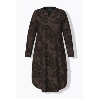 Ulla Popken Paisley Scollo a Tunica Maniche Lunghe Camicia da Notte  