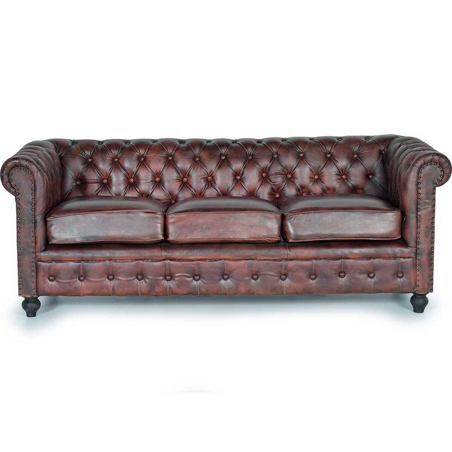 mutoni Canapé Mateo cuir brun 200  