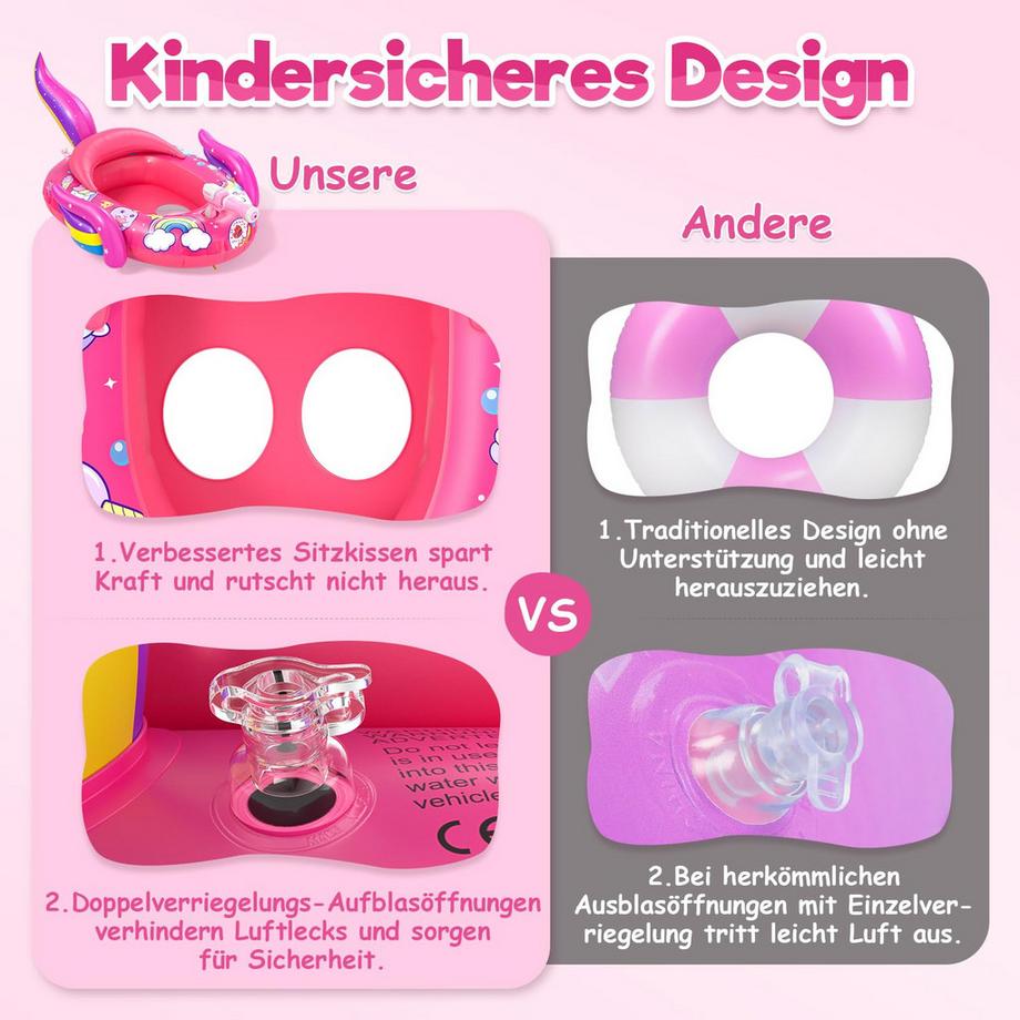 Activity-board Kinderschwimmring mit Wasserpistole, aufblasbarer Schwimmreifen  