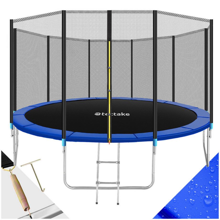 Tectake  Trampolin Garfunky Ø 427 cm,  GS zertifiziert mit Sicherheitsnetz 