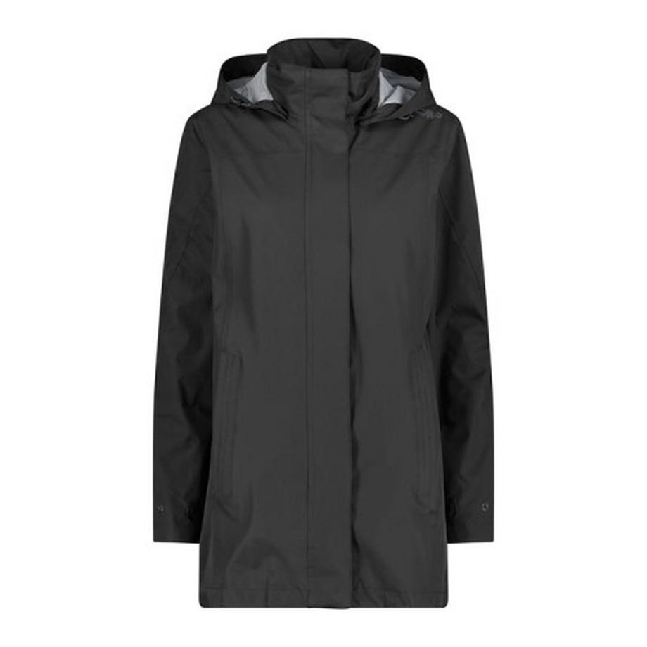 veste imperméabe à capuche avec boutons-pression