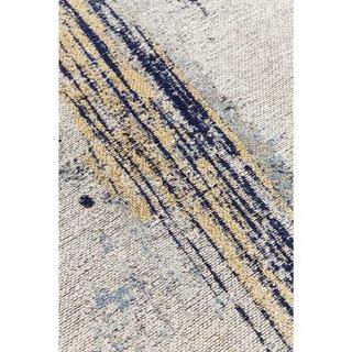 KARE Design Tapis Abstrait Bleu Foncé 240x170cm  