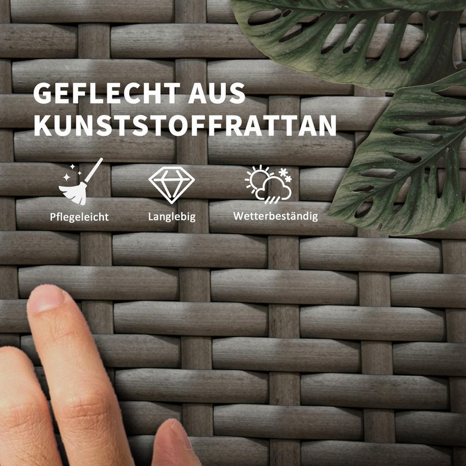 Outsunny Lounge-Set aus Rattan  