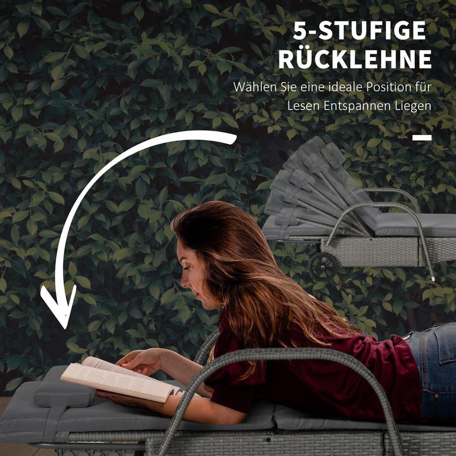 Outsunny Lounge-Set aus Rattan  