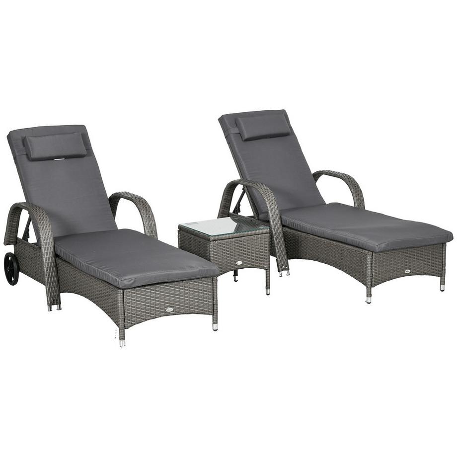Lounge-Set aus Rattan