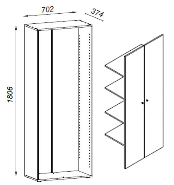 VCM XXL bois Grande armoire à chaussures Commode à chaussures Grande étagère à chaussures Vandol 9 compartiments  