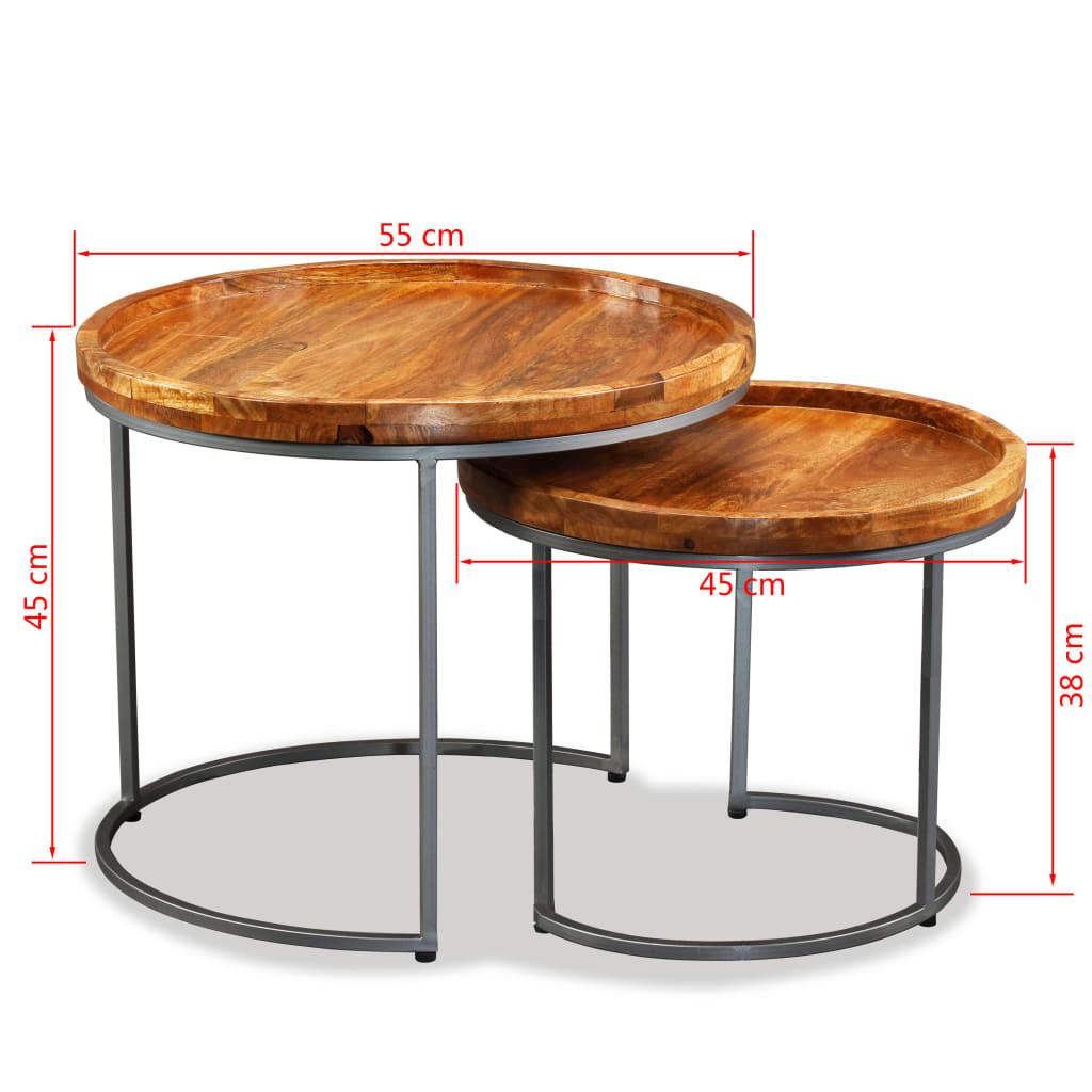 VidaXL Table d'appoint bois  