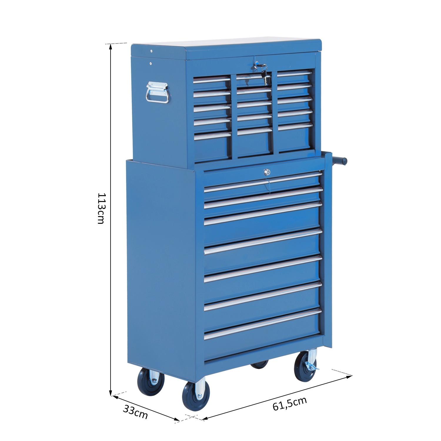 Northio Carrello Portautensili, Carrello Da Officina, Carrello, Cassetta Degli Attrezzi (Blu).  