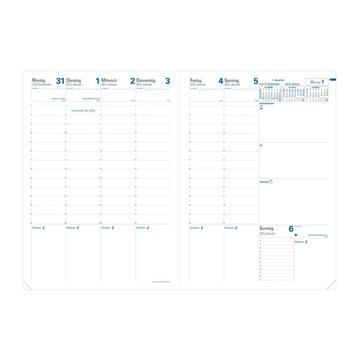 Quo Vadis - Recharge Agenda - 2025 - Consul - Semainier Planning - Allemand - 13 mois de décembre à décembre - 21x29,7 cm - Papier C lairefontaine blanc - Fabrication française