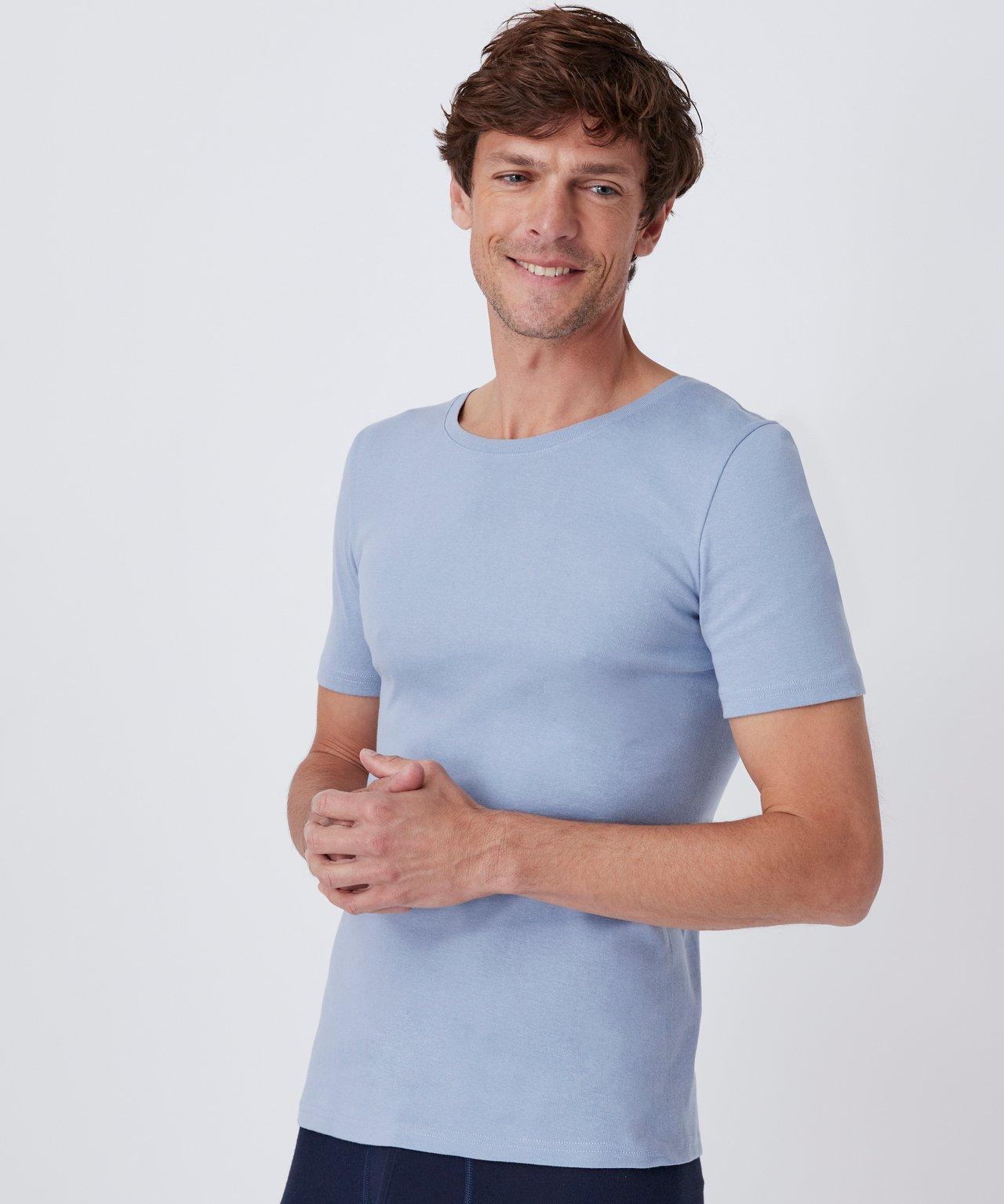 Image of 2er-pack T-shirts Essential Mit Rundhals. Herren Blau L