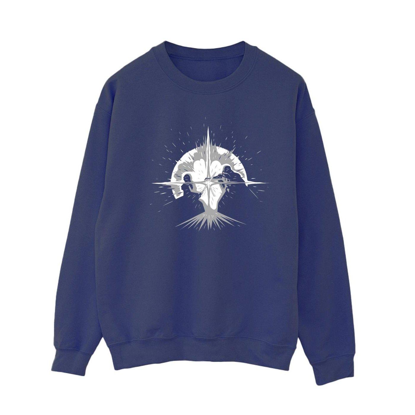 Image of Obiwan Kenobi Saber Silhouette Fight Sweatshirt Damen Marine L