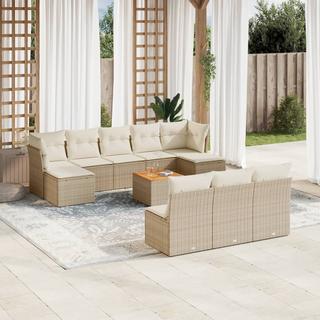 VidaXL set divano da giardino Polirattan  