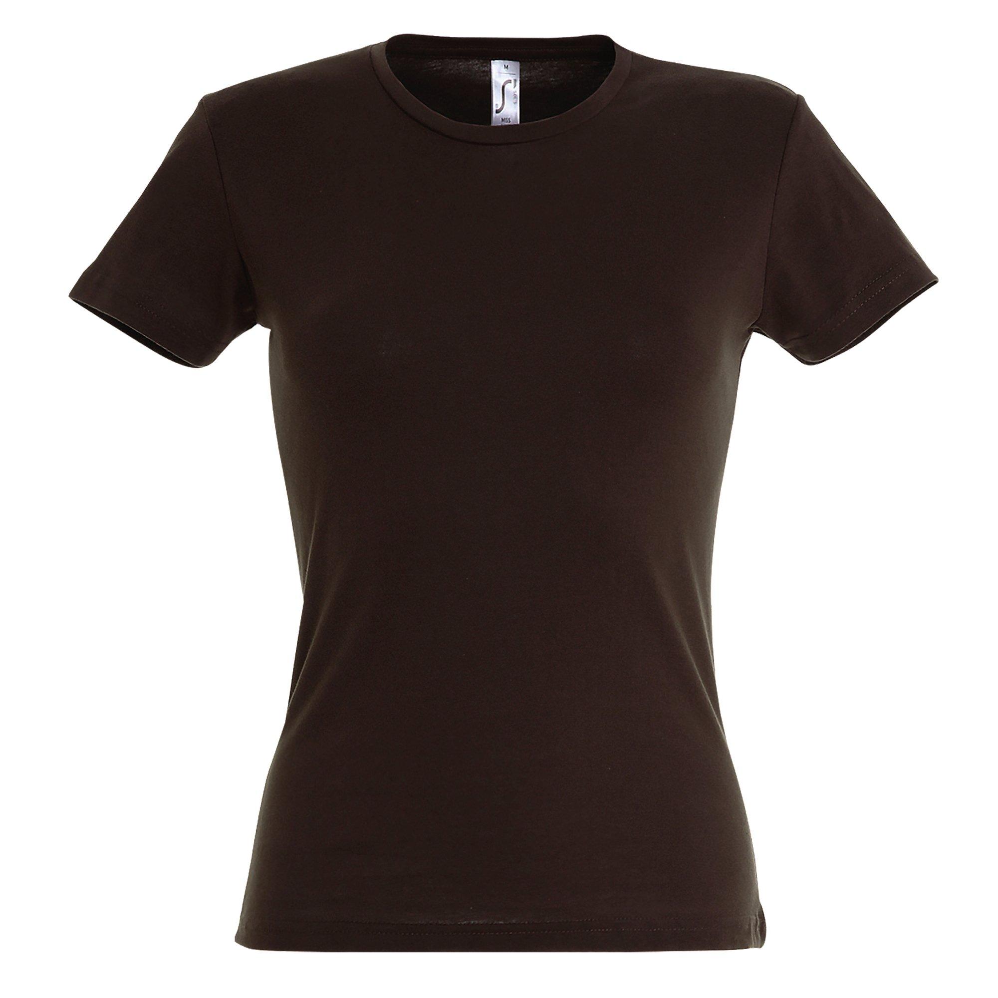 Image of Tshirt, Kurzarm, Rundhalsausschnitt Damen Braun M