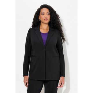 Ulla Popken  Blazer en jersey stretch, ligne en A et col à revers 