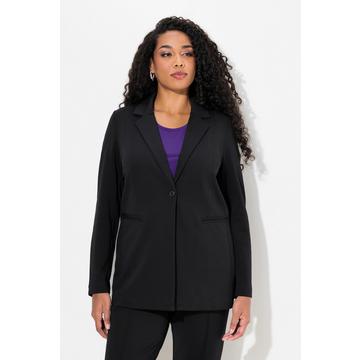 Blazer di comodo jersey elasticizzato con taglio svasato e revers