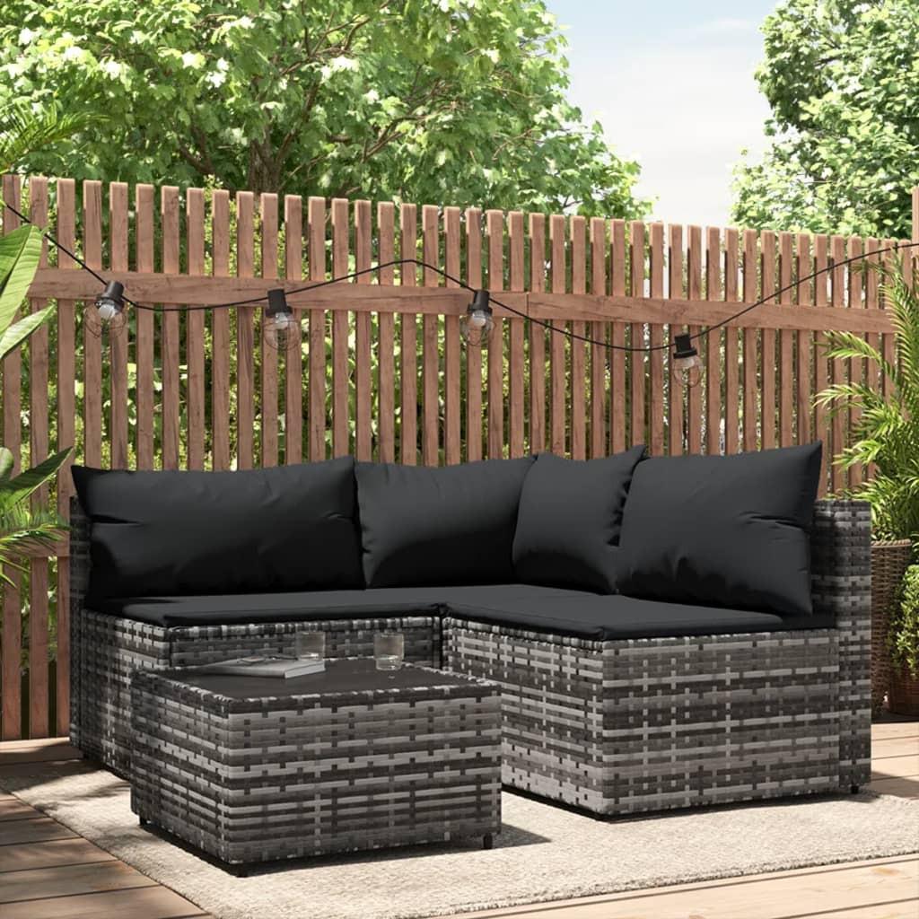 VidaXL set mobili da giardino Polirattan  